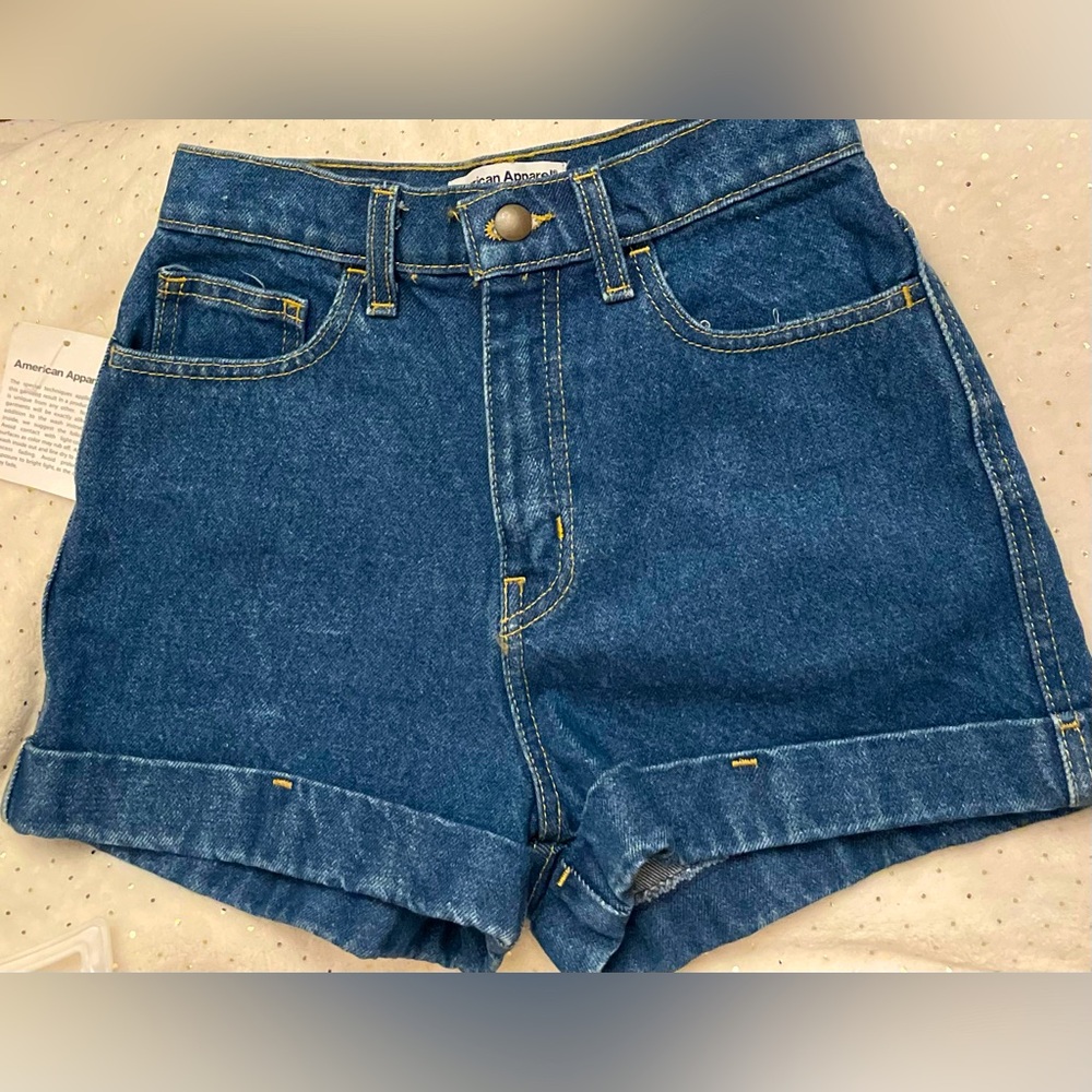 NWT American Apparel High Waisted Cuff Shorts